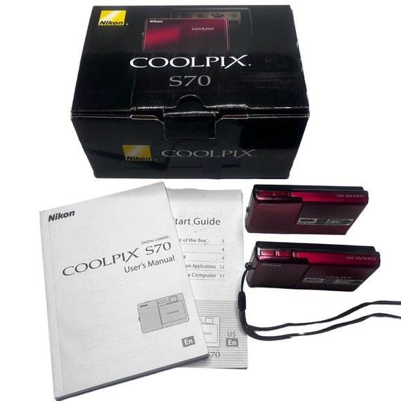 Lot of 2 Coolpix Nikon S70 Point Shoot Digital Cameras